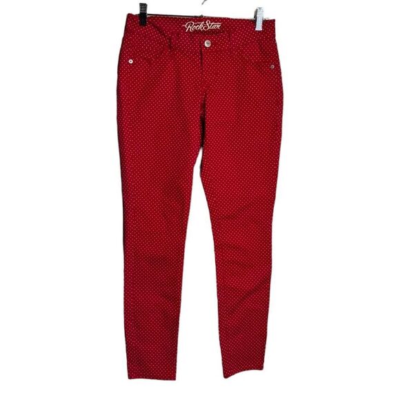 Old Navy The Rockstar Red Polka Dot Pants size 2 - Picture 1 of 5